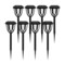 Merrick Lane All-Weather Tulip Design LED Solar Lights, Outdoor Solar Powered Lights for Pathway, Garden, & Yard - Set of 8